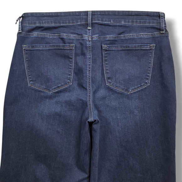 NYDJ Teresa Wide Leg Trouser Jeans Womens 12 High Rise Dark Wash - Picture 5 of 9